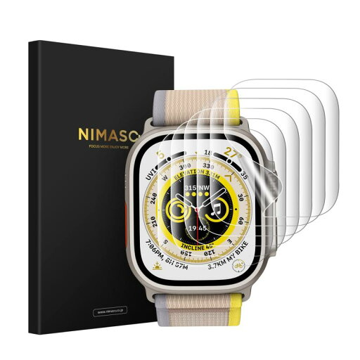 【6枚組】 NIMASO フィルム 49mm Apple Watch Ultra 2 (2023・2024) 用/Apple Watch Ultra 1(2022) 用 保護フィルム アップルウォッチ ウルトラ 用 フィルム 耐指紋 飛散防止 気泡なし 【6枚組】 NIMASO フィルム 49mm Apple Watch Ultra 2 (2023・2024) 用/Apple Watch Ultra 1(2022) 用 保護フィルム アップルウォッチ ウルトラ 用 フィルム 耐指紋 飛散防止 気泡なし