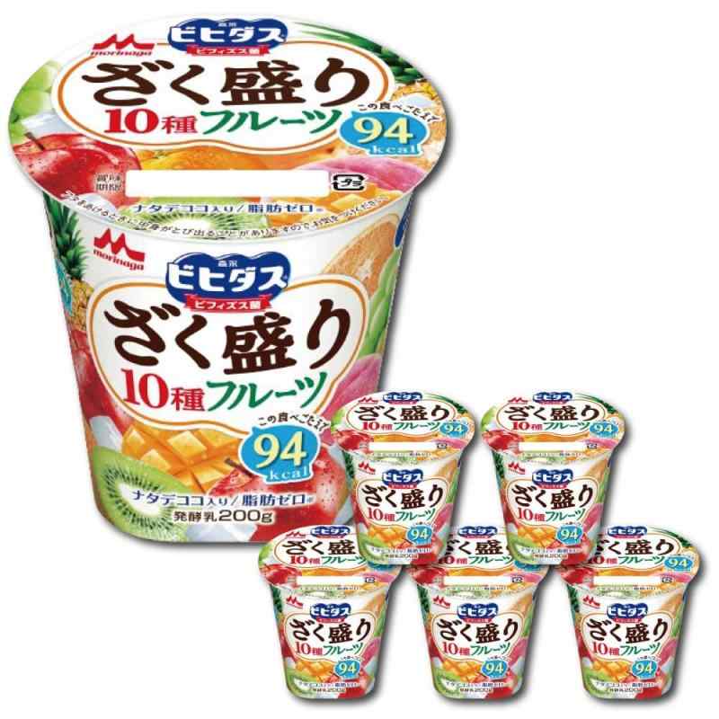 [冷蔵] ビヒダスヨーグルト ざく盛り フルーツ 1ケース(6個)| フルーツヨーグルト チルド商品・発送時賞味期限7日以上のサムネイル