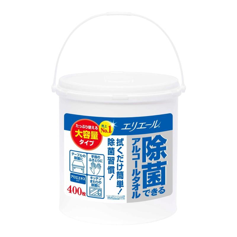 エリエール ウェットティッシュ 除菌 アルコールタイプ 大容量 本体 400枚 除菌できるアルコールタオル