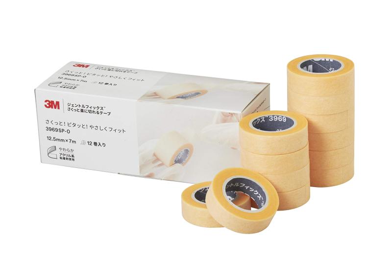 3M(TM) ジェントルフィックス(TM) さくっと楽に切れるテープ 日本製 経済的 肌に優しい サージカルテープ 医療用テープ ラテックスフリー 角質剥離が少ない 剥がす時に痛みが少ない