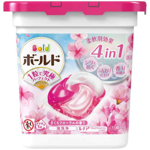 ボールド 洗濯洗剤 ジェルボール 4in1 さくらフローラル 本体 11個 ボールド 洗濯洗剤 ジェルボール 4in1 さくらフローラル 本体 11個