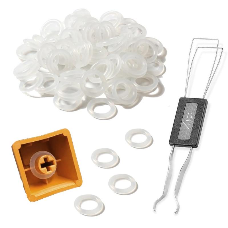静音化リング 150PCS メカニカルキーボードに対応 O-Ring Oリング キーキャップ 引抜工具 メカニカル キーボード キースイッチ 引き抜き ツール