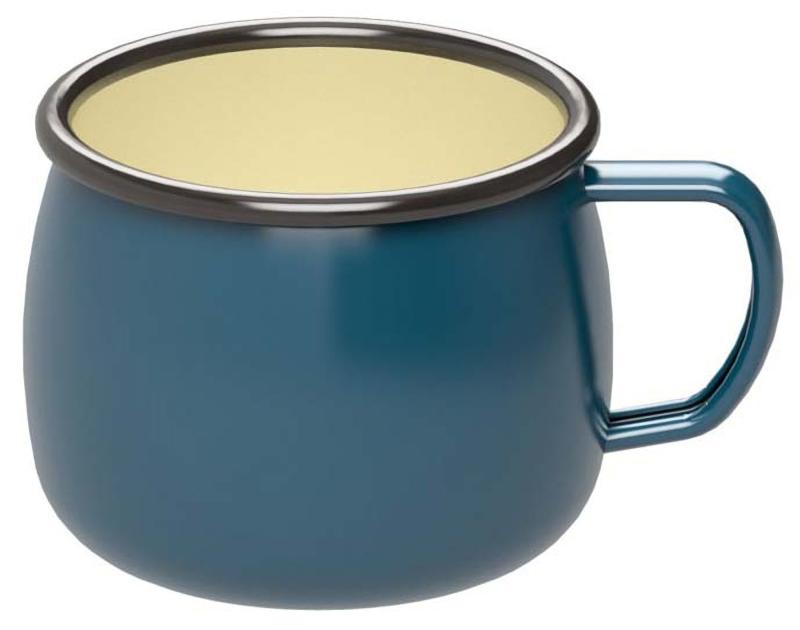 キャプテンスタッグ(CAPTAIN STAG) BBQ用 コップ ホーローマグカップ ダークブルー 400ml UH-504 幅88×奥行117×高さ75mm