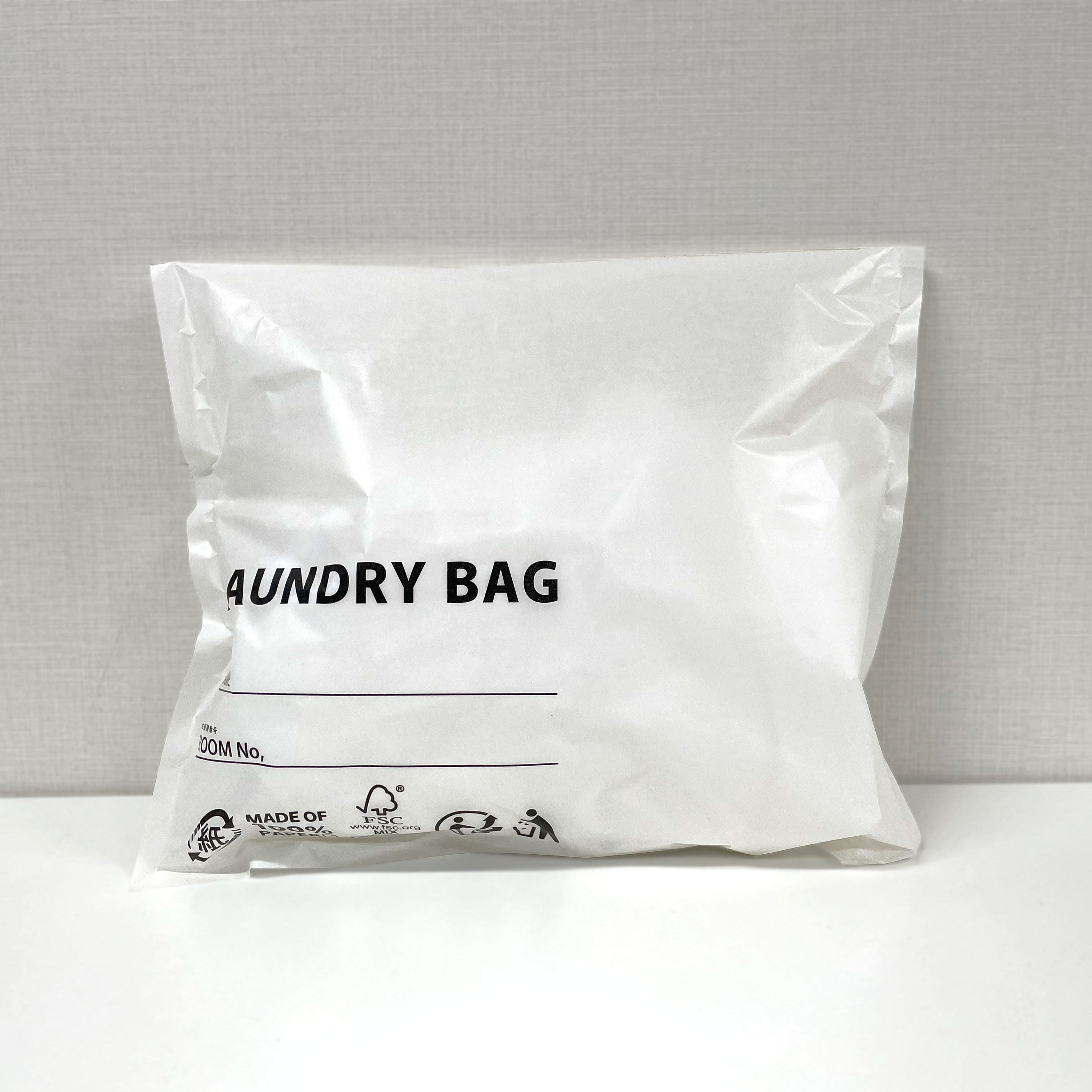 楽天 紙ランドリーバッグ 名前記入欄付き アメニティ 使い捨て 業務用 まとめ買い ホテル 温泉 旅館 宿泊施設 旅行 洗濯物入れ コインランドリー クリーニン...