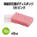 楽天 海綿状圧縮スポンジ (小) ピンク 体洗い 浴用スポンジ ボディウォッシュ バスグッズ ホテル 旅館 アメニティ スパ レジャー 温泉 温浴施設 宿泊施設...