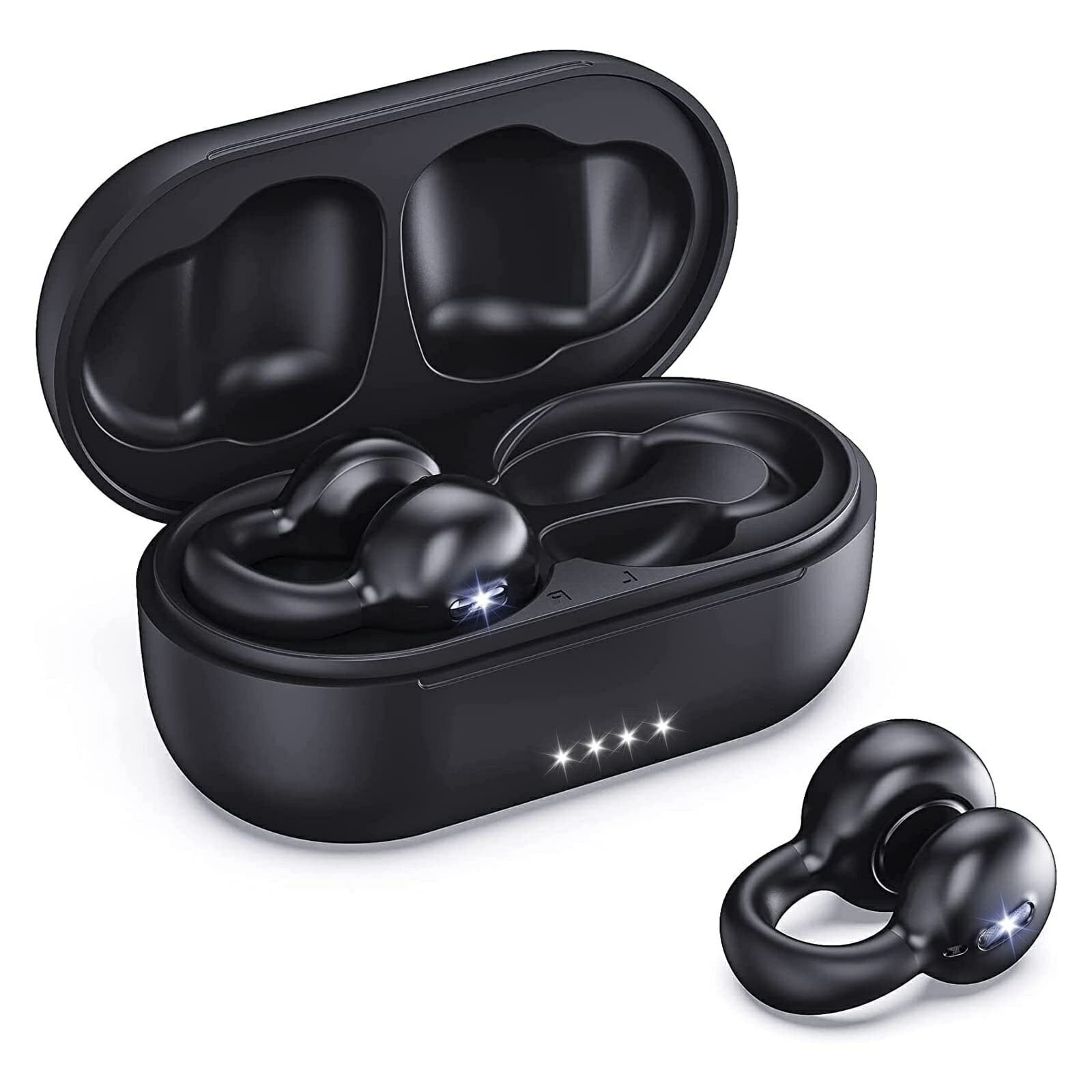 OWS イヤホン Bluetooth イヤホン 「イヤーカフ」型 完全ワイヤレス bluetooth5.3 マイク付き 骨伝導より快適耳を塞がない耳挟み式 空気...