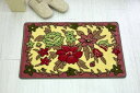 送料無料 玄関マット 50cm×80cm 洗える 国産 マット 玄関 室内 暖か 冬 冬用 高級 金華山織 秋 冬 屋内 おしゃれ フラワーアレンジメント ピンク あす楽 【メーカー直販】(3)