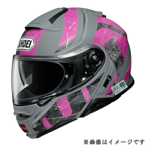 ショウエイ ネオテックツージョーント グレー/ピンク【SHOEI NEOTEC2 JAUNT TC7】 バイク用 ヘルメットM(57-58cm)