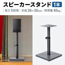 スピーカースタンド 大型 大きめ 高さ5段階 耐荷重40kg 亜鉛メッキ製 1本 グレー