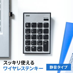 【本日20時開始！10%OFFクーポン配布中】【楽天1位受賞】ワイヤレステンキー 無線 静音 モバイル 持ち運び 薄型 小型 パンタグラフ アイソレーション 電池式 テンキーボード