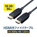 【5/1限定！抽選で100％ポイント還元 】HDMIケーブル 10m 光ファイバー ウルトラハイスピード AOC 8K/60Hz 4K/120Hz バージョン2.1準拠品 細い ゲーム PS5