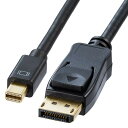 Mini DisplayPort-DisplayPort変換ケーブル 3m 4K/60Hz対応 Thunderbolt変換 DisplayPort Ver1.2準拠 ディスプレイポートケーブル ブラック