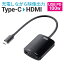 【楽天1位受賞】Type-C to HDMI 変換ケーブル USB Type C-HDMI変換アダプタ 4K/60Hz HDR対応 PD100W ケーブル長20cm iPad Pro Air Nintendo Switch 有機ELモデル対応 ブラック