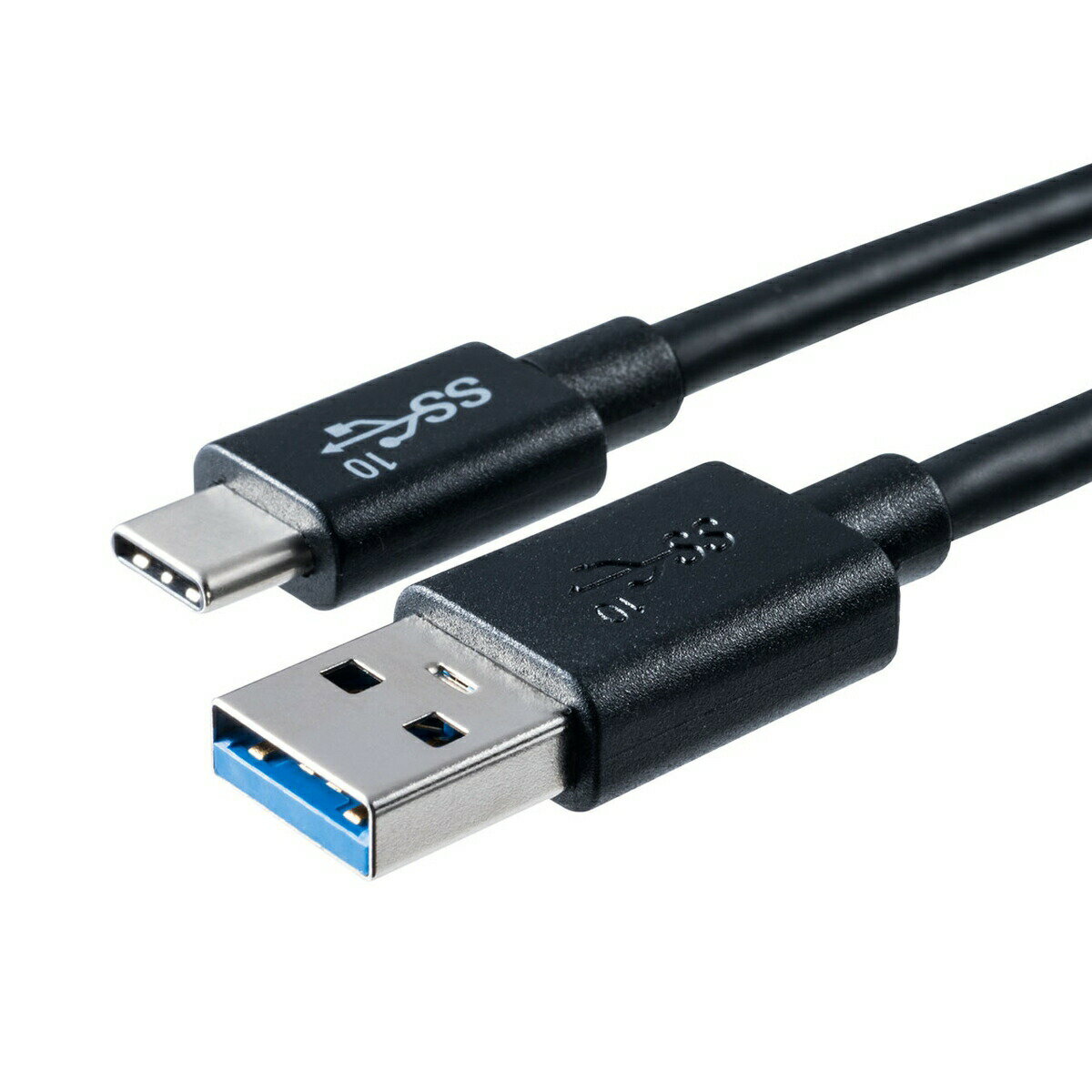 【6/1限定 抽選で100％ポイント還元 】USB タイプCケーブル 1m USB3.1・Gen2 Type-Cオス/USB Aオス USB-IF認証済み ブラック USBケーブル TypeC オス Aコネクター オス