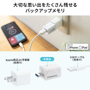 iPhone バックアップ 256GB iPad メモリ内蔵 データ保存 写真 動画 充電しながら USBメモリ MFi認証 USB3.2 Gen1