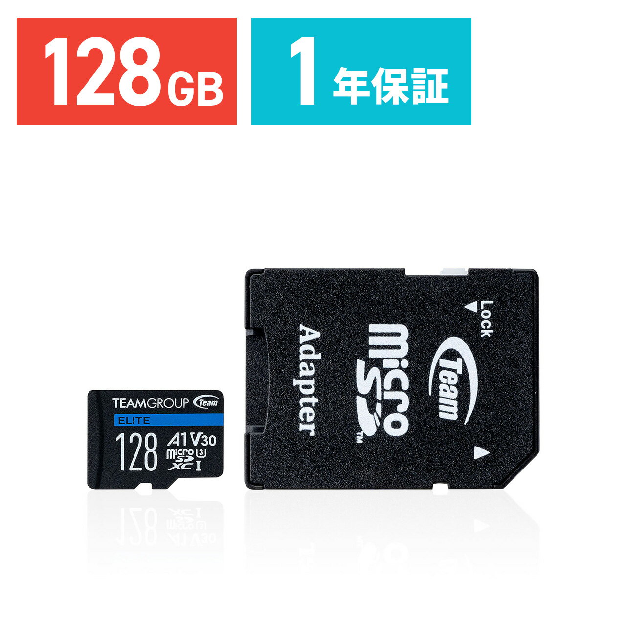 【5/15限定！抽選で100％ポイント還元 】microSDカード 128GB microSDXCカード UHS-I U3 V30 SDカード変換アダプタ付き Nintendo Switch対応 Team製 マイクロSD microSDXC スマホ SD