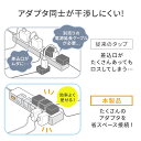 【楽天1位受賞】電源タップ マグネット付 10個口 個別スイッチ付 一括集中スイッチ付 雷ガード 延長コード おしゃれ 2