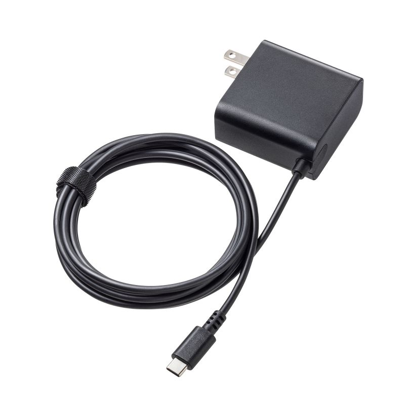 【6/4(木)20時開始！最大10%OFFクーポン配布中】 AC充電器 PD65W Type-Cケーブル一体型 ノートパソコン充電器 スマホ タブレット 持ち運び PSE適合品 ブラック ACA-PD110BK サンワサプライ