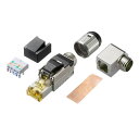 RJ-45コネクタ CAT6A/CAT6/CAT5e兼用 L字型 かしめ工具不要 フルメタルダイカスト構造 ADT-6ARJFSL サンワサプライ