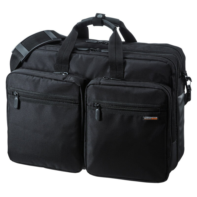 3WAYビジネスバッグ（15.6型ワイド・ダブル・出張用・大型・ブラック） BAG-3WAY22BK サンワサプライ