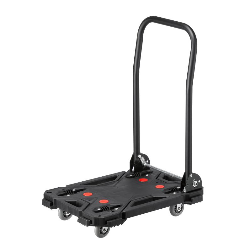 【最大600円OFFクーポン配布中！1/16(金) 1:59まで】台車 折りたたみ 取っ手付き 4輪 ...