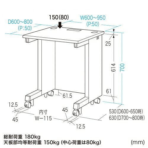 eデスク オフィスデスク 事務机 平机 セミーオーダーデスク 特注 濃い木目 幅95cm 奥行80cm 高さ70cm【受注生産品】 [2]