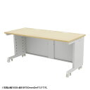 【本日限定:クーポンで3000円OFF】eデスク オフィスデスク 事務机 平机 セミーオーダーデスク 特注 薄い木目 幅165cm 奥行75cm 高さ70cm【...