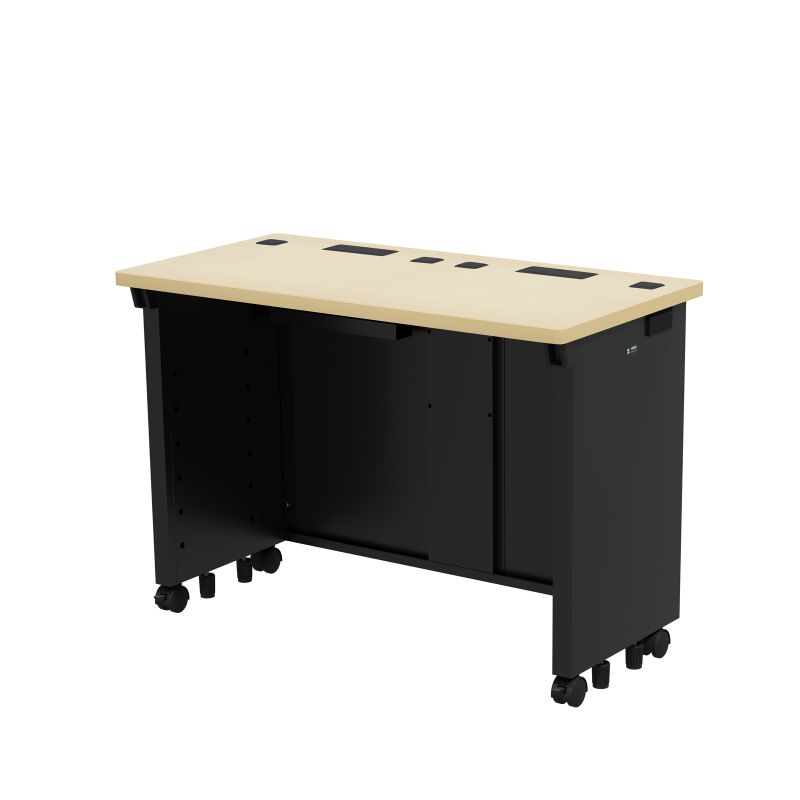 【火曜限定 クーポンで2100円OFF】eデスク 事務机 平机 セミオーダーデスク 特注 薄い木目＋ブラック 幅100cm 奥行50cm 高さ70cm【受注生産品】 ED-SK10050BKLM サンワサプライ