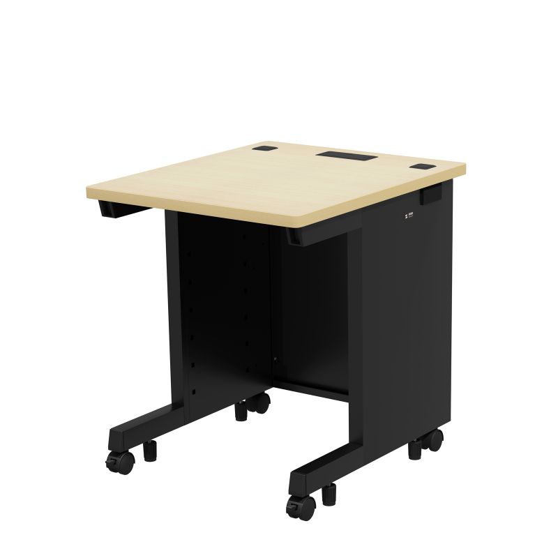 【火曜限定 クーポンで2100円OFF】eデスク 事務机 平机 セミオーダーデスク 特注 薄い木目＋ブラック 幅60cm 奥行70cm 高さ70cm【受注生産品】 ED-SK6070BKLM サンワサプライ