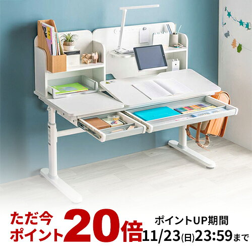 【楽天1位受賞】学習机 勉強机 多機能 学習デスク タブレット対応 手動昇降 チルト天板 シェルフ付 大人 低ホルムアルデヒド かわいい ..