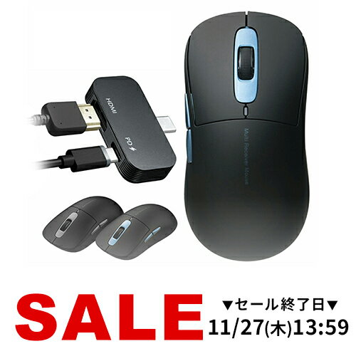 USBハブマウス USB-C HDMI変換アダプタ ワイヤレス 2.4G & Bluetooth 充電式 4K/60Hz PD充電 会議 出張 プレゼン