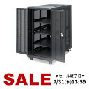 【楽天1位受賞】サーバーラック 19インチマウント対応 24U 観音開き メッシュパネル 棚板2枚付き キャスター付き アジャスター付き ケージナット付属 ラックマウントサーバー 収納 サーバー ラック サーバラック