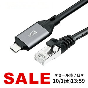 USB Type-C LAN変換ケーブル カテゴリ6 1Gbps ギガビット C to LAN アダプタ不要 MACアドレスパススルー対応 ビデオ通話 ゲーム