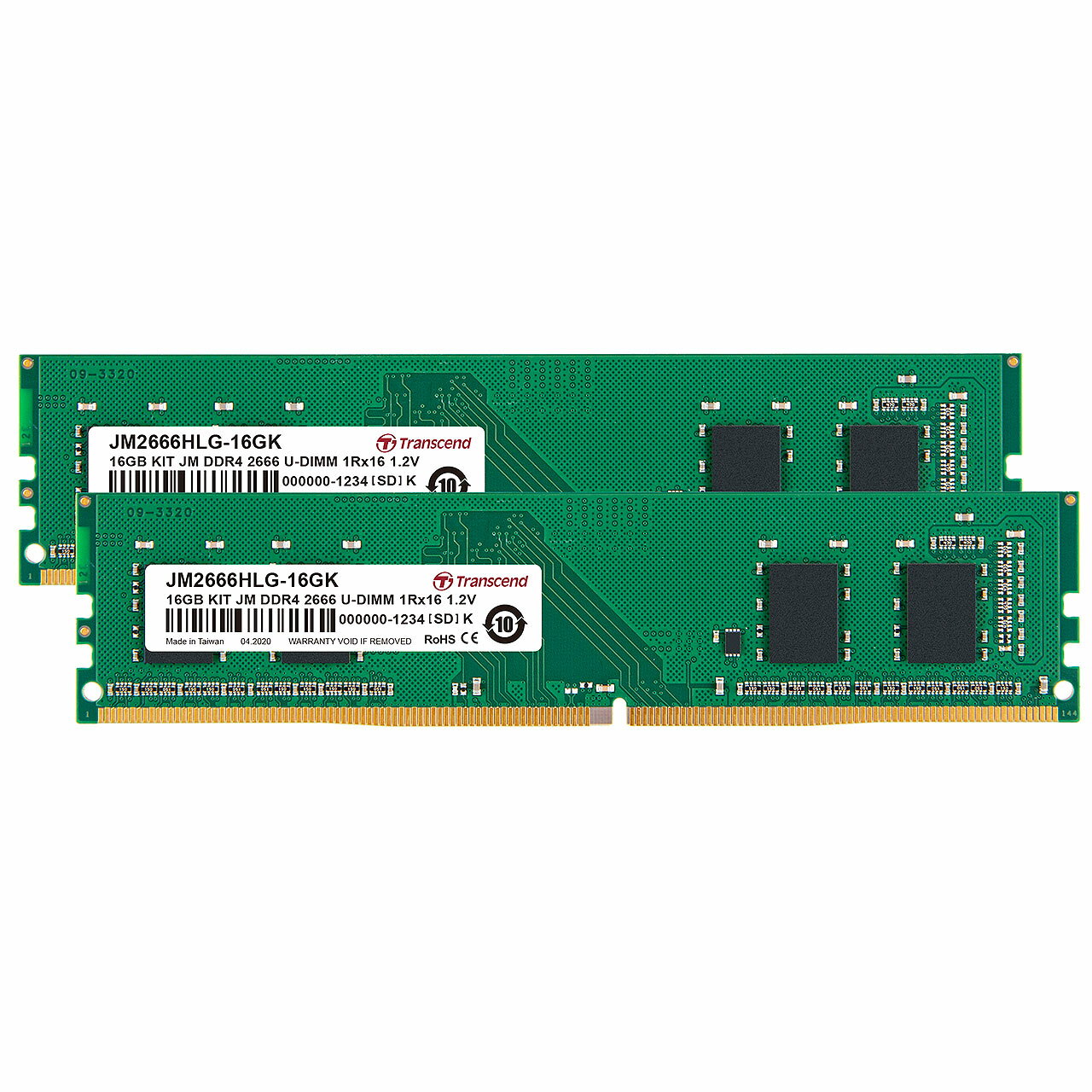 Transcend fXNgbvp 8GB~2 DDR4-2666 PC4-2130U-DIMM JM2666HLG-16GK