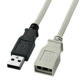 USB2.0延長ケーブル（5m・ライトグレー） KU-EN5K サンワサプライ