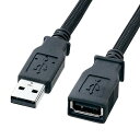 【本日20時開始！10%OFFクーポン配布中】USB2.0延長ケーブル（2m・ナイロンメッシュ） KU20-NM20ENK サンワサプライ