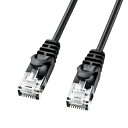 CAT6LANケーブル(極細 5m ブラック) LA-SL6-05BK サンワサプライ