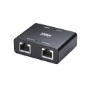 スイッチングハブ LANハブ ギガビット 3ポート Type-C給電 超小型 アルミ筐体 AUTO-MDIX 2分配 LAN-GIGAC302BK サンワサプラ...