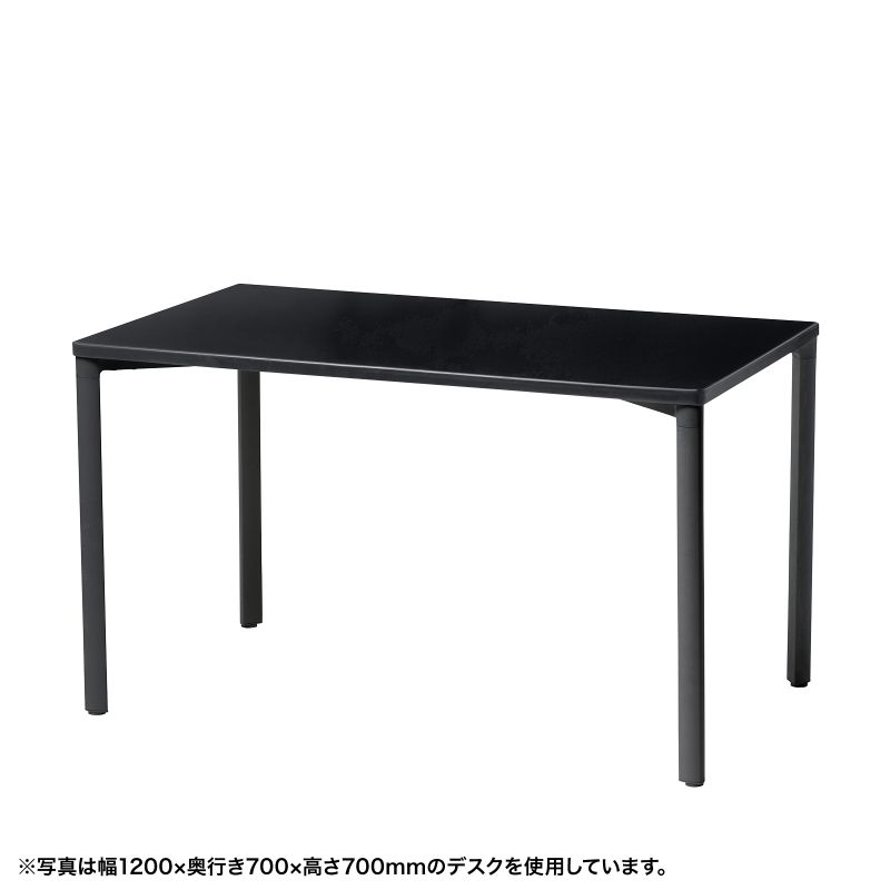 Metallic - シンプルデスク ワークデスク 平机 高耐荷重 eテーブル 幅100cm 奥行90cm 高さ80cm ブラック【受注生産品】 MEF-10090BK80 サンワサプライ