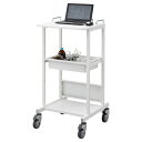 電子カルテカート(ホスピタルホワイト・W530×D470mm) RAC-HP14HSCW サンワサプライ(3)