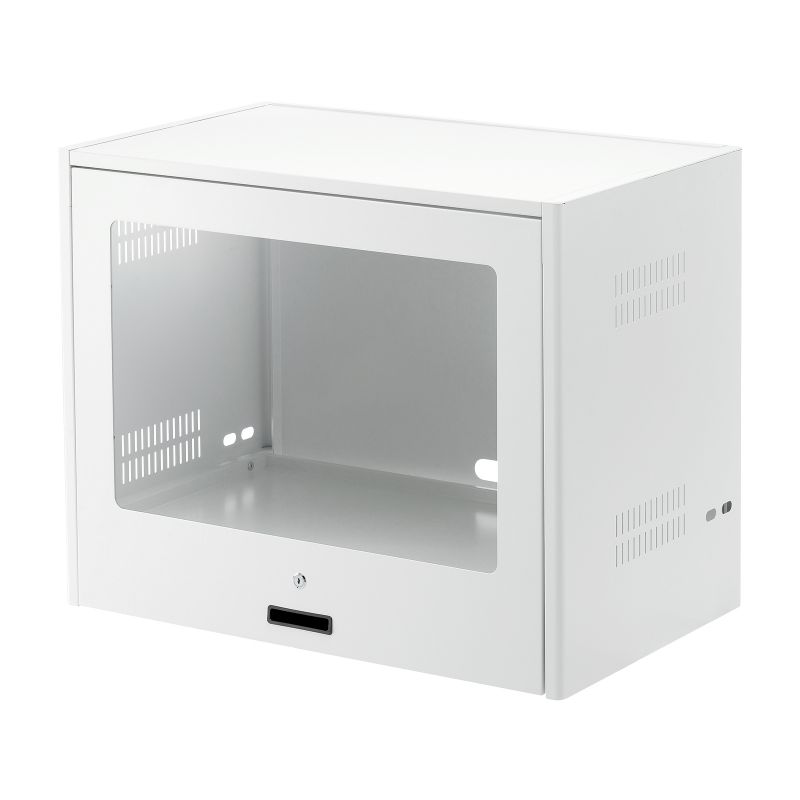 セキュリティラック 鍵付 ラック PCラック 盗難防止 イタズラ防止 セキュリティワイヤー対応 キーボー..