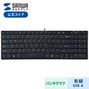 英語配列USBスリムキーボード（テンキー付き ブラック） SKB-E2UN サンワサプライ