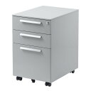 デスクワゴン キャビネット 3段 幅60cm 奥行き53.4cm 高さ60cm ホワイト SNW-106GY サンワサプライ