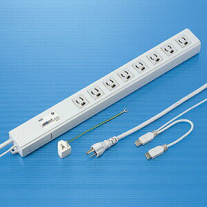 電源タップ 延長コード マグネット USB連動タップ 3P 8個口 2m ラインタイプ TAP-RE4UN サンワサプライ