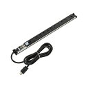 サーバーラック用コンセントバー 20A用 9個口 3m 3ピン 抜け止め 20A/125V/2000W 19インチサーバーラック用 引掛け式 通電表示ランプ 透...