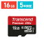 Transcend microSD 16GB Class10 UHS-I 5ǯݾ ޥSD microSDHC ž®60MB/s 饹10  ´