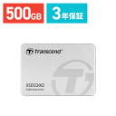 Transcend 500GB 2.5インチ SATAIII SSD TS500GSSD220Q