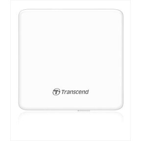 【本日20時開始！10%OFFクーポン配布中】Transcend 極薄ポータブルCD/DVDドライブ ホワイト 外付けDVDドライブ スリム 2年保証 ノートパソコンに最適