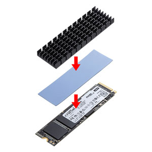 M.2 SSD用ヒートシンク(ブラック) TK-HM5BK サンワサプライ - Image 2