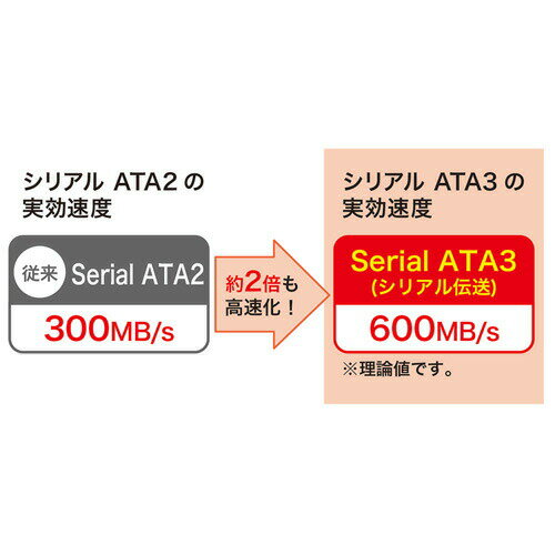 右L型シリアルATA3ケーブル（ストレート側ラッチ付き・0.3m） TK-SATA3-03RL サンワサプライ 2